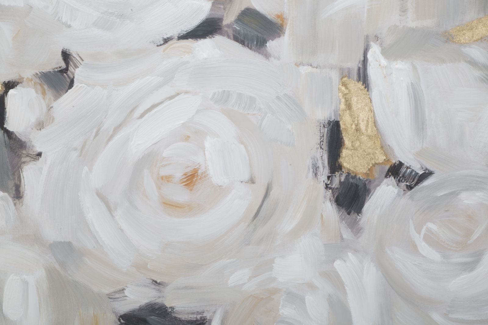 Mauro Ferretti Dipinto Su Tela White Flower -B- cm 90x3,7x90