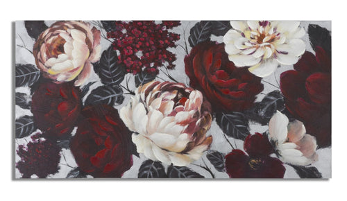 Mauro Ferretti Dipinto Su Tela White/Red Flower Lightback cm 150x3,8x76