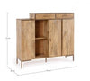 Bizzotto Dispensa con 2 cassetti e 2 ante Jaidev High Naturale