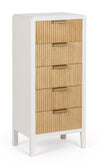 Bizzotto Dispensa con 5 cassetti Charley Bianco