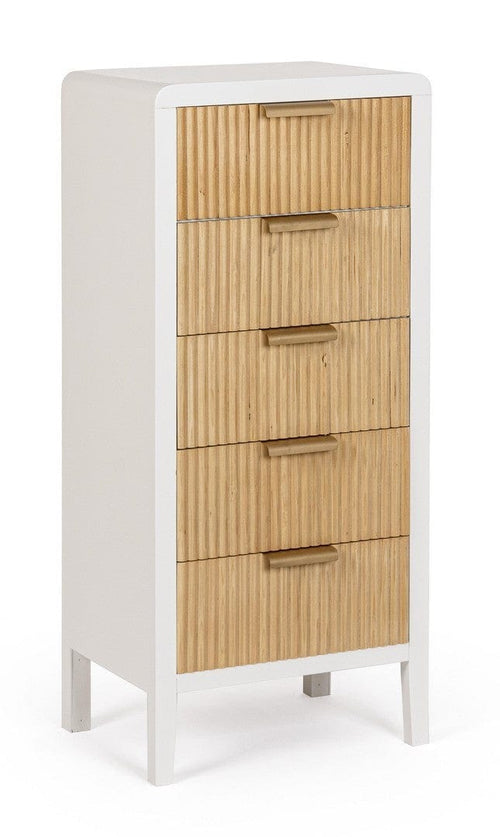 Bizzotto Dispensa con 5 cassetti Charley Bianco