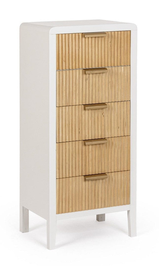 Bizzotto Dispensa con 5 cassetti Charley Bianco