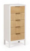 Bizzotto Dispensa con 5 cassetti Charley Bianco