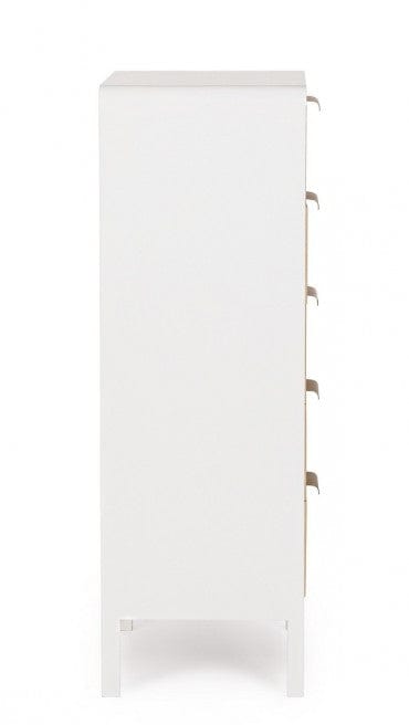 Bizzotto Dispensa con 5 cassetti Charley Bianco