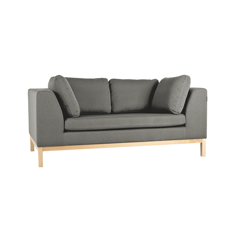 Customform Divano 2 posti in tessuto Ambient Wood Grigio