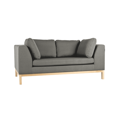 Customform Divano 2 posti in tessuto Ambient Wood Grigio