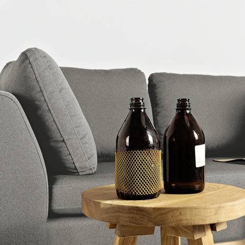 Customform Divano 2 posti in tessuto Ambient Wood Grigio