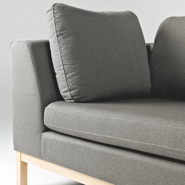 Customform Divano 2 posti in tessuto Ambient Wood Grigio