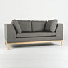 Customform Divano 2 posti in tessuto Ambient Wood Grigio