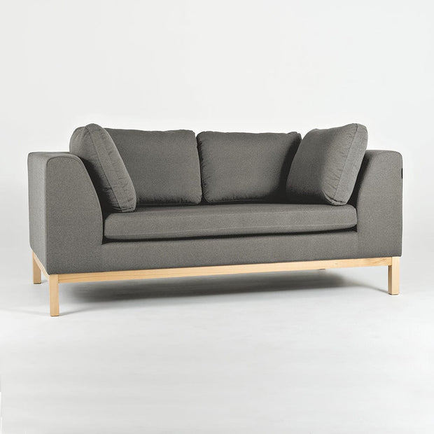 Customform Divano 2 posti in tessuto Ambient Wood Grigio