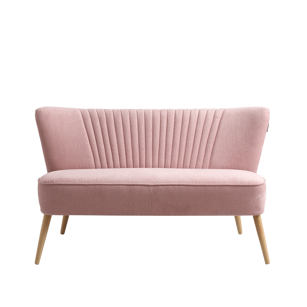 Customform Divano 2 posti in tessuto Harry Rosa