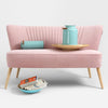 Customform Divano 2 posti in tessuto Harry Rosa