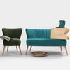 Customform Divano 2 posti in tessuto Harry Turchese
