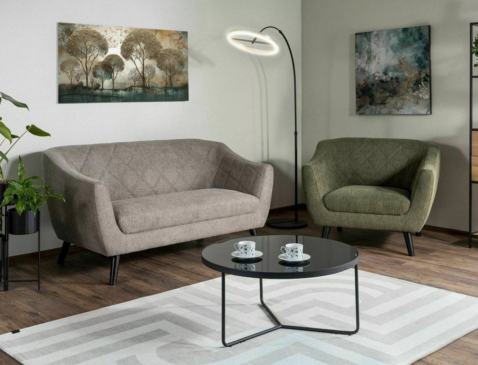 Signal Divano 2 posti in tessuto Molly 2 Brego Beige