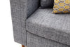 Asir Divano 2 posti in tessuto Step Grigio