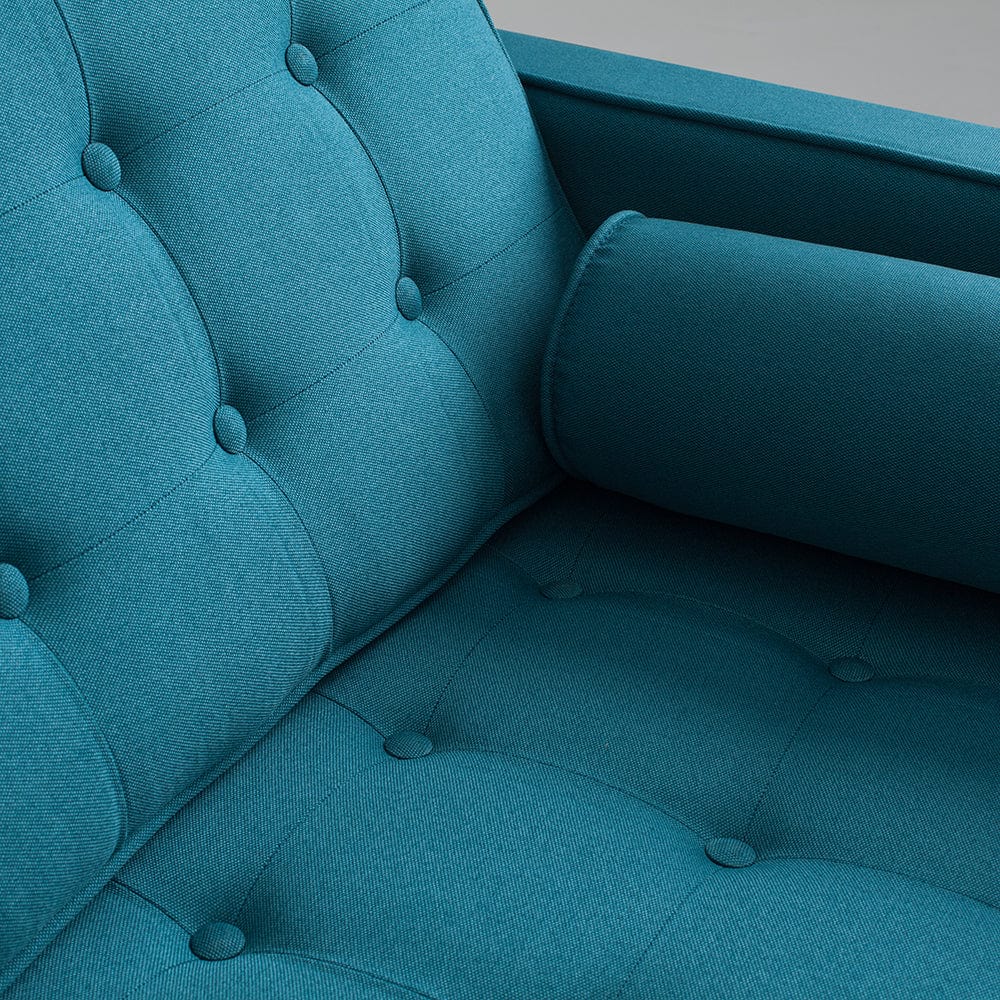 Customform Divano 2 posti in tessuto Topic Blu