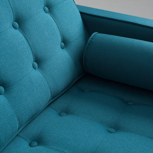 Customform Divano 2 posti in tessuto Topic Blu