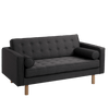 Customform Divano 2 posti in tessuto Topic Wood Antracite