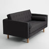 Customform Divano 2 posti in tessuto Topic Wood Antracite