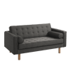 Customform Divano 2 posti in tessuto Topic Wood Grigio