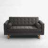 Customform Divano 2 posti in tessuto Topic Wood Grigio