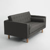 Customform Divano 2 posti in tessuto Topic Wood Grigio
