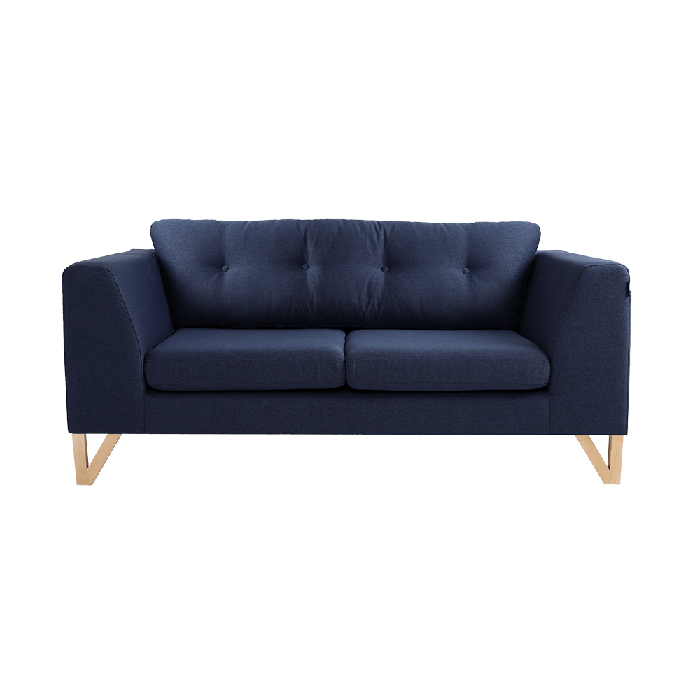 Customform Divano 2 posti in tessuto Willy Blu
