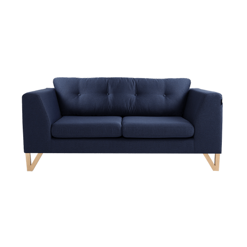 Customform Divano 2 posti in tessuto Willy Blu