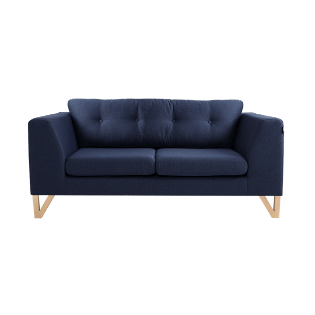 Customform Divano 2 posti in tessuto Willy Blu