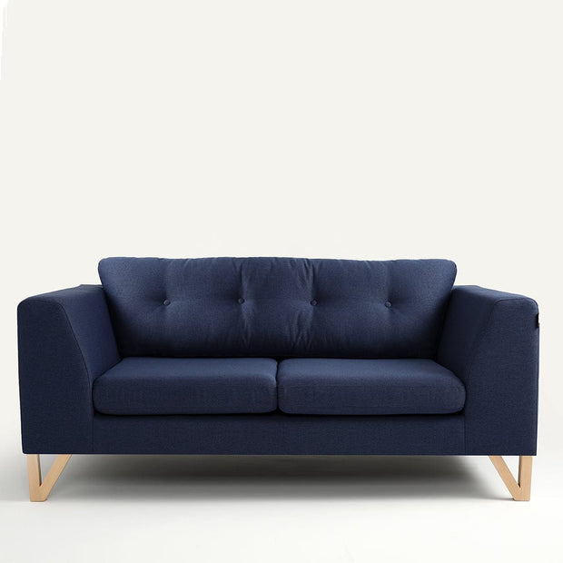 Customform Divano 2 posti in tessuto Willy Blu