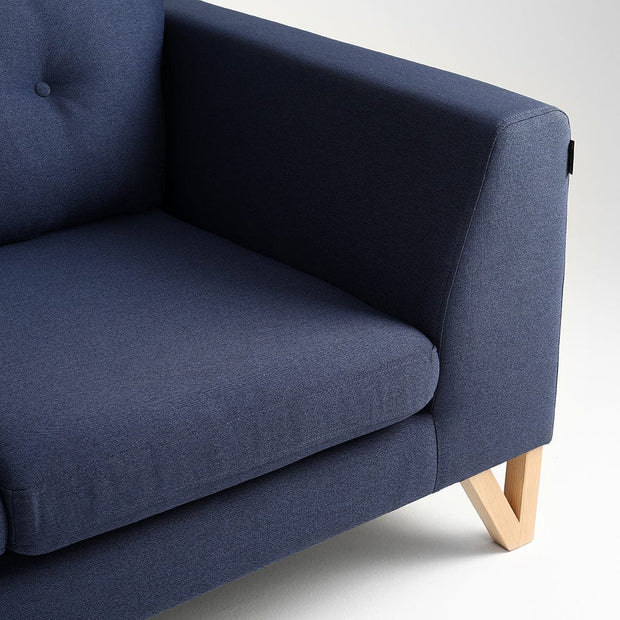 Customform Divano 2 posti in tessuto Willy Blu