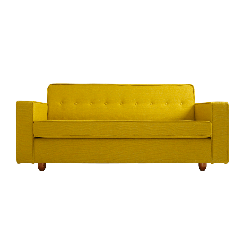 Customform Divano 2 posti in tessuto Zugo Giallo