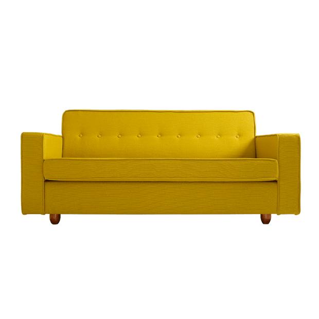 Customform Divano 2 posti in tessuto Zugo Giallo