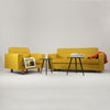 Customform Divano 2 posti in tessuto Zugo Giallo