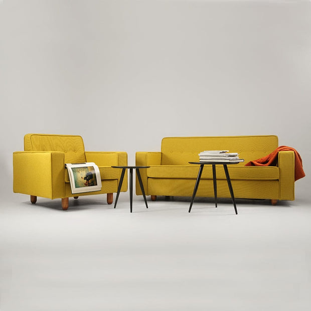 Customform Divano 2 posti in tessuto Zugo Giallo