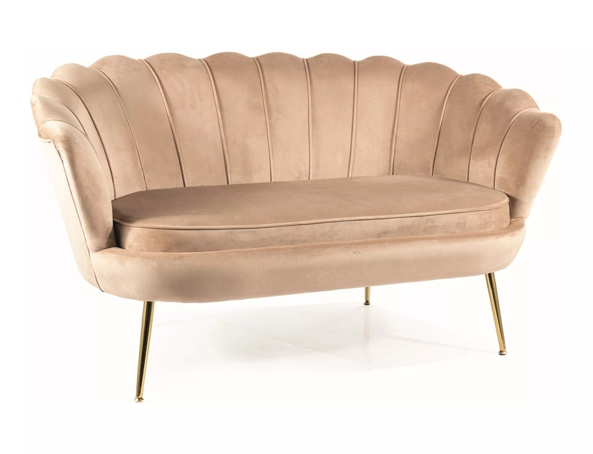 Signal Divano 2 posti in velluto Camellia 2 Beige