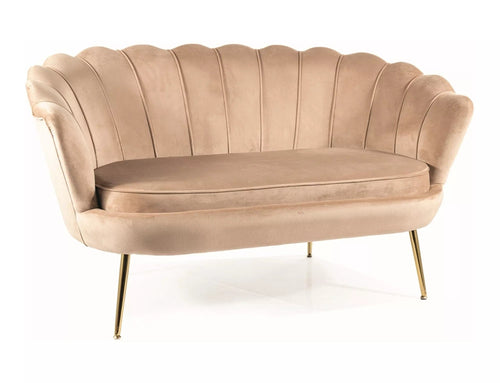 Signal Divano 2 posti in velluto Camellia 2 Beige