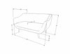 Signal Divano 2 posti in velluto Elite 2 Beige