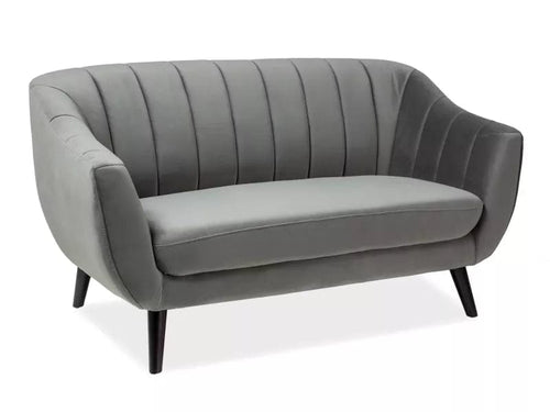Signal Divano 2 posti in velluto Elite 2 Grigio