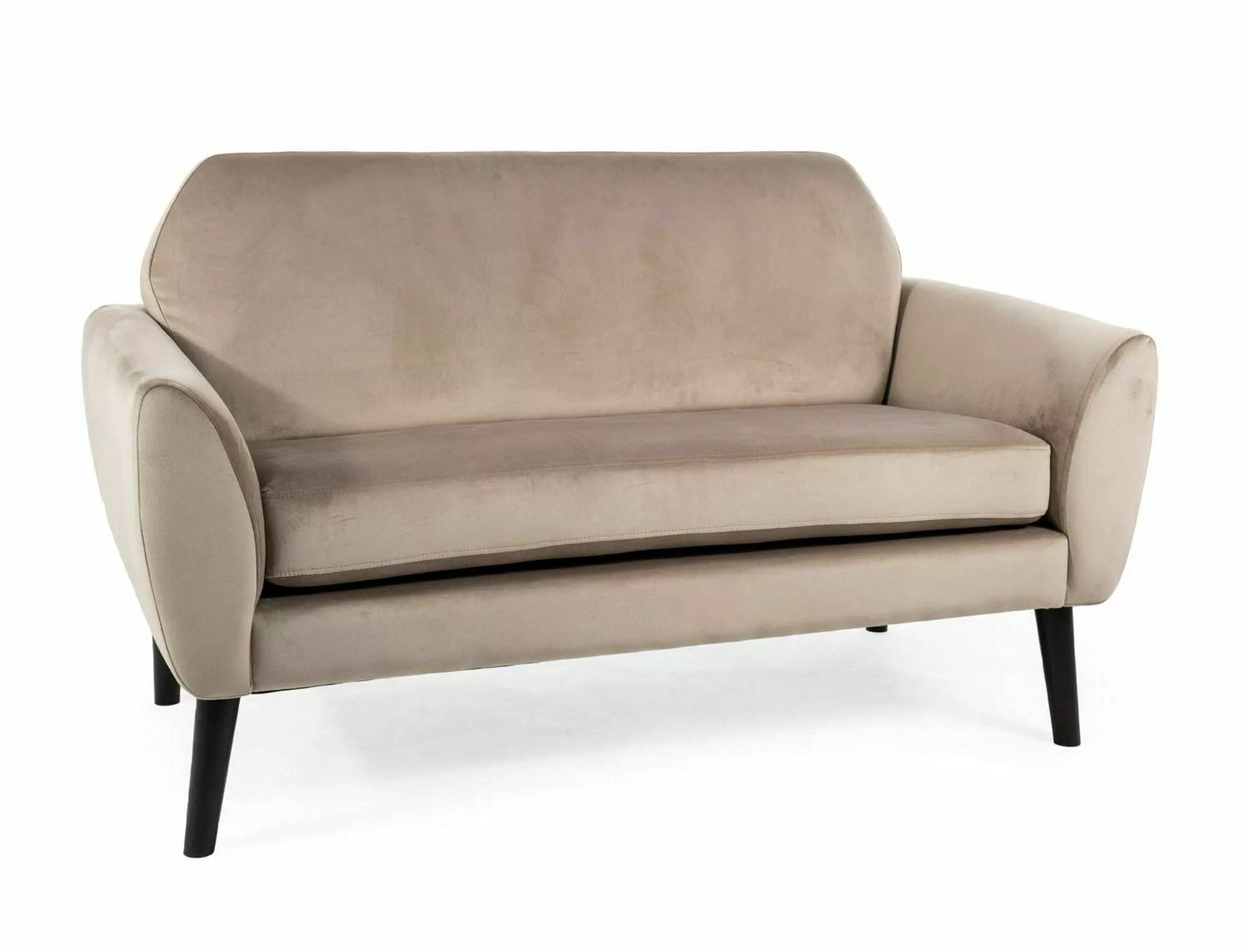 Signal Divano 2 posti in velluto Mena Beige