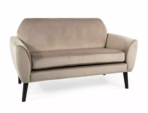 Signal Divano 2 posti in velluto Mena Beige