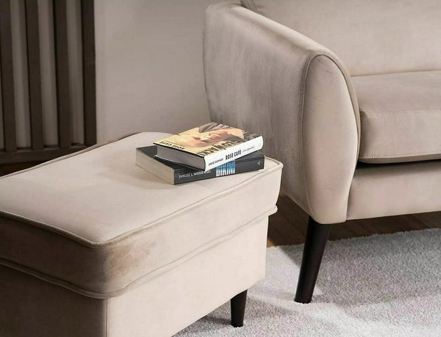 Signal Divano 2 posti in velluto Mena Beige