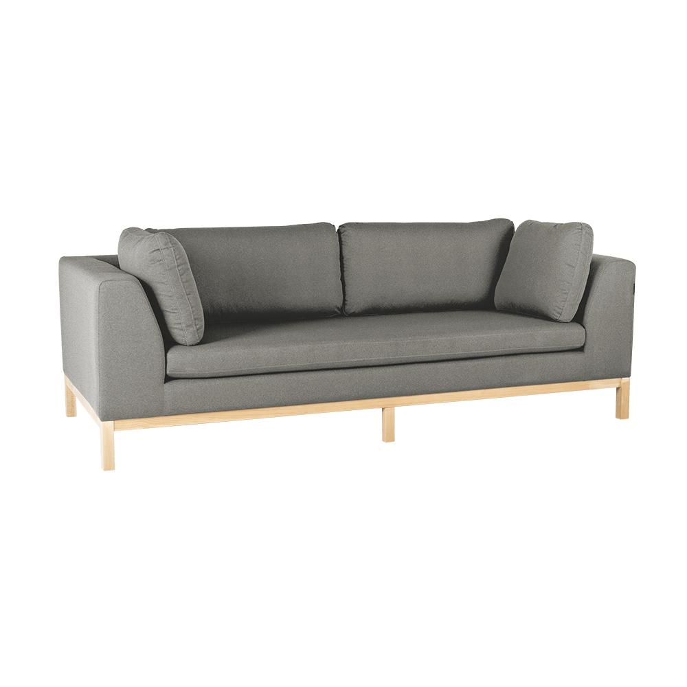 Customform Divano 3 posti in tessuto Ambient Wood Grigio