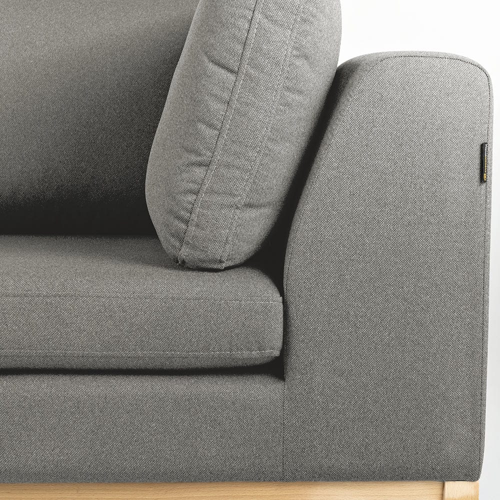 Customform Divano 3 posti in tessuto Ambient Wood Grigio