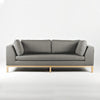 Customform Divano 3 posti in tessuto Ambient Wood Grigio