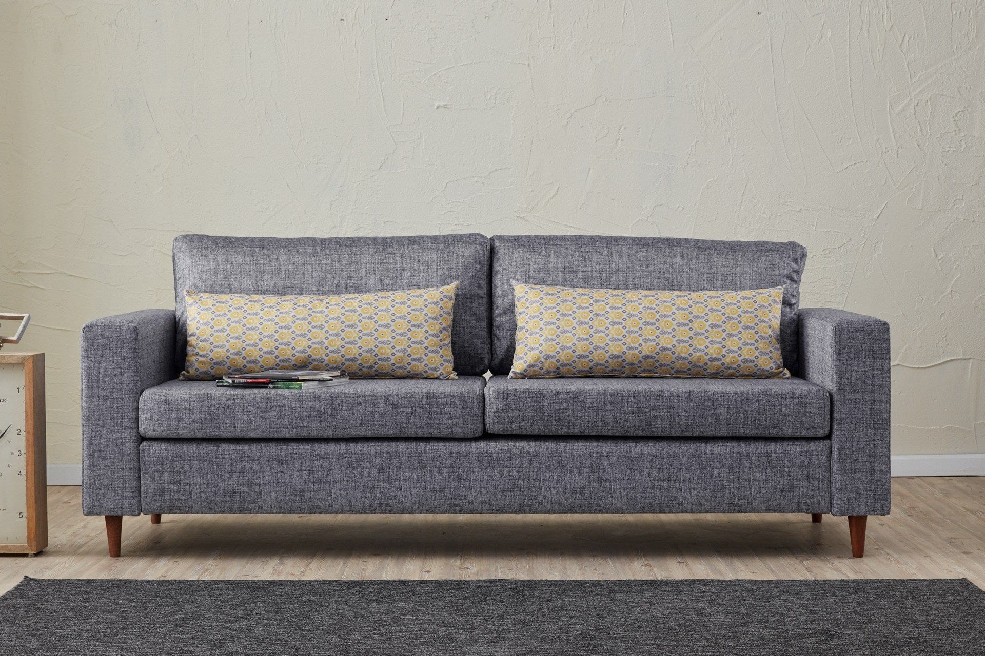 Asir Divano 3 posti in tessuto Step Grigio