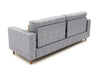 Asir Divano 3 posti in tessuto Step Grigio