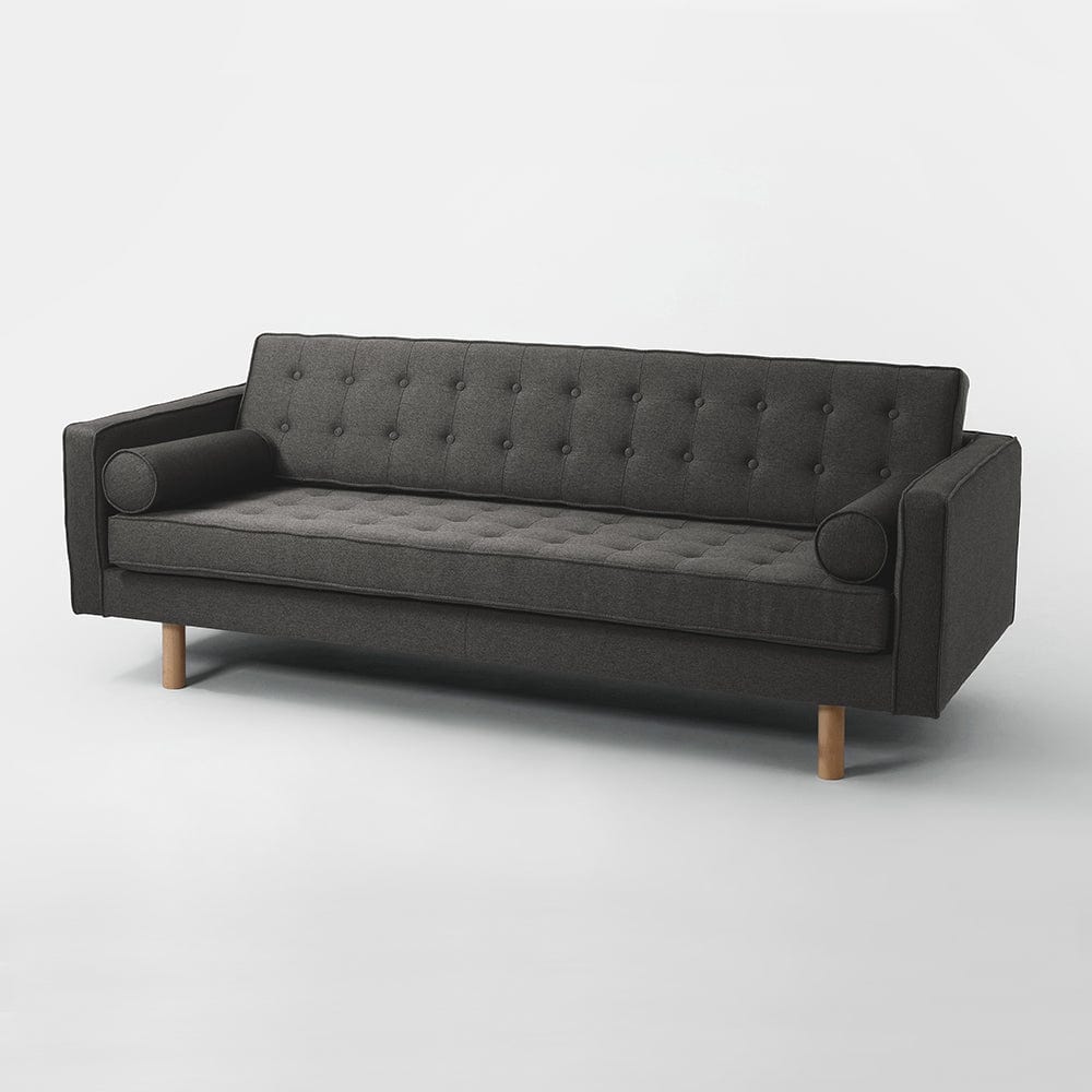 Customform Divano 3 posti in tessuto Topic Wood Grigio