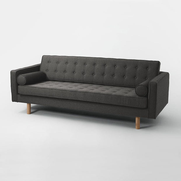 Customform Divano 3 posti in tessuto Topic Wood Grigio