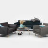Customform Divano 3 posti in tessuto Topic Wood Olio